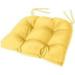 Tufted Chair Cushion | 18 X 16 X 4 Chair Pad | Indoor/Outdoor | Multiple Sunbrella Fabric Available (Sunbrella Buttercup)
