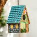 Outdoor Bird Houses Hand-Painted Birdhouses for Outdoor Hanging Bird Feeders House Decorative Bird Nest for Garden Indoor Gift Bird House