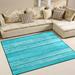 Dreamtimes Light Green Wood Stripe Pattern Area Rug 4 x5 Pet & Child Friendly Carpet Indoor Outdoor Soft Rug Washable Non Slip Comfortable Area Rug