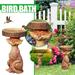 AZZAKVG Indoor Garden Garden Statue Outdoor Statue Resin Birdbath Polyresin Antique Garden Bird Bath For Home Garden Yard