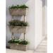 Gecheer Taupe Garden Planter Set Weatherproof and UV Resistant Flower Boxes DIY Expandable Design