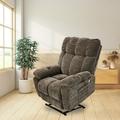 Liyasi Electric Power Lift Recliner Chair with 2 Motors Massage and Heat for Elderly 3 Positions 2 Side Pockets Cup Holders USB Charge Ports High-end Quality Cloth Power Reclining Chair