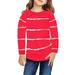 dmqupv Toddler Girls Long Sleeve Tops Clearance Kids Clothing Little Girls Casual Long Sleeve T Shirts Crewneck Tunic Tops Kids Button Striped Tee Blouses Autumn Clothes Red 6-7 Years