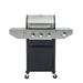 Mondawe Liquid Propane Gas Grill BBQ Gas Oven Three Head 33 950 BTU power 9.85KW with Side Burner Table for Patio Garden