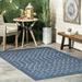 nuLOOM Grayson Moroccan Trellis Indoor/Outdoor Area Rug 8 x 10 Blue