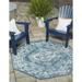 Outdoor Nirie Collection Area Rug Blue - 5 3 x5 3 Octagon