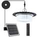 Solar Shed Light Indoor Outdoor Solar Powered Motion Sensor Pendant Daytime Work Lights Solar Ceiling Light with 5 Lighting Modes Remote Control 244 LED Beads for Garage Yard Gazebo Barn