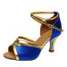ZTTD Women s Solid Fashion Rumba Waltz Prom Ballroom Latin Salsa Dance Shoes Sandals Blue