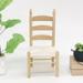 Dollhouse Wooden Chair Miniature Wooden Vintage Chair For 1:12 Dolls Diy Dollhouse Accessories Dollhouse Miniature Dining Table Chair Wooden Furniture Set Diy Dollhouse Accessories [log color]