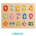 KYAIGUO Wooden Puzzles Toys for Toddlers Baby Wooden Fruit Animal Number Shape Puzzles Toddler Learning Puzzle Toys for Kids 2-6 Years Old