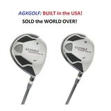 AGXGOLF Men s MAGNUM 7 + 9 Fairway Utility Woods Set: Graphite Shafts + Head Covers Right Hand Stiff Flex Cadet Length (-1.0 )