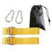 Safety Swing Handing Rope Swing & Hammock Hanging Kit Straps With Heavy-Duty Hooks(Yellow)