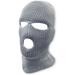 Morttic 3 Hole Knitted Full Face Cover Ski Mask Winter Balaclava Warm Full Face Mask Windproof Hat for Outdoor Sports Light Gray