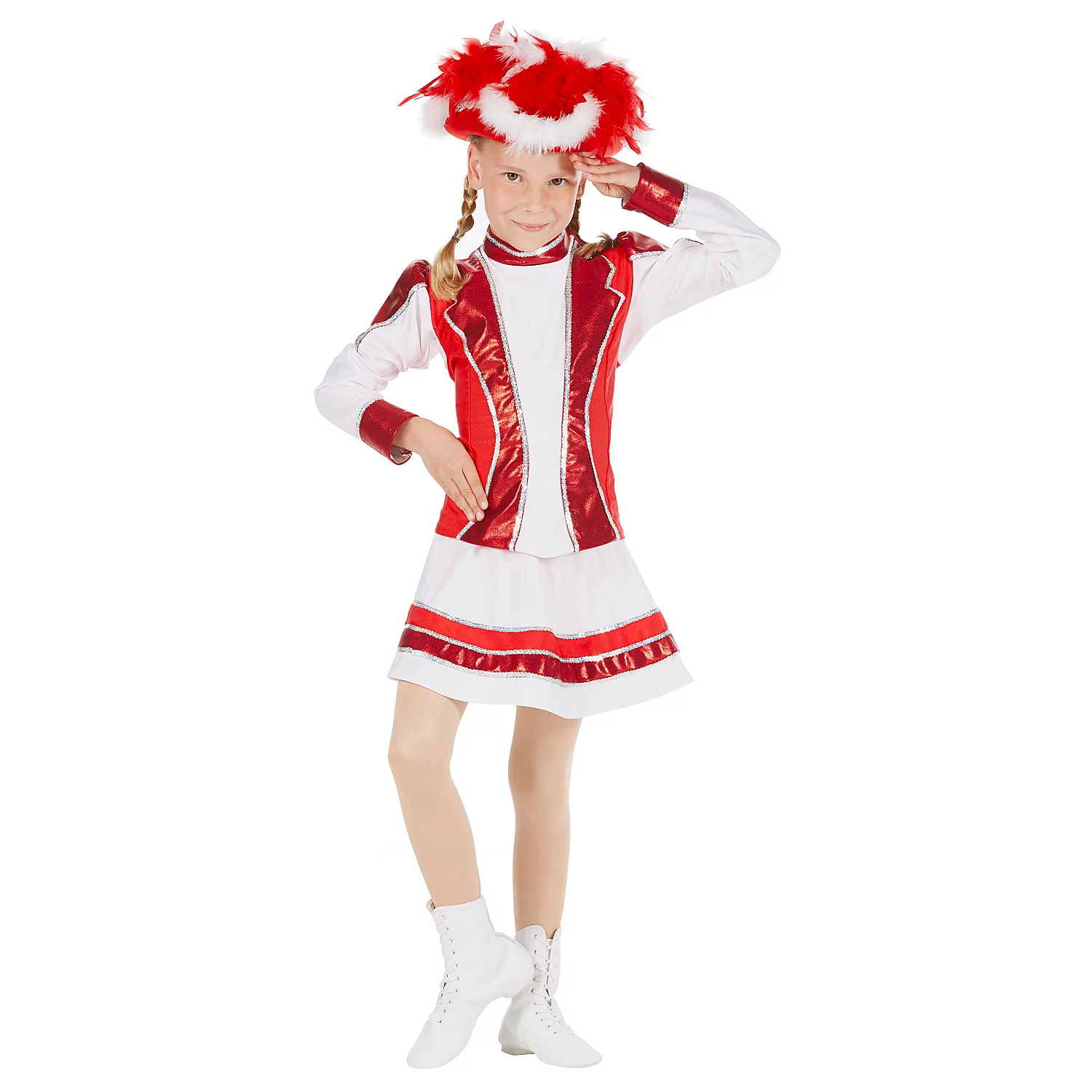 buttinette Gardekostüm rot/weiß/silber für Kinder Image
