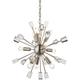 Endon - Miro - 9 Light Ceiling Pendant Satin Nickel Plate & Clear Crystal Glass, E14