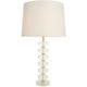Endon Annabelle & Mia Base & Shade Table Lamp Frosted Crystal & Vintage White Linen