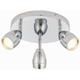 Porto - led 3 Light Bathroom Spotlight Chrome, Glass IP44, GU10 - Endon