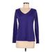Nike Active T-Shirt: Purple Solid Activewear - Women's Size Medium