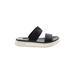 Mia Sandals: Slide Platform Casual Black Solid Shoes - Women's Size 9 - Open Toe