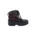 Sporto Ankle Boots: Burgundy Shoes - Women's Size 5 - Round Toe