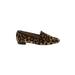 Sam Edelman Flats: Slip On Chunky Heel Casual Brown Leopard Print Shoes - Women's Size 5 - Almond Toe