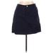 Croft & Barrow Casual A-Line Skirt Mini: Blue Solid Bottoms - Women's Size 12