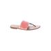 Jasper & Jeera Flip Flops: Slide Stacked Heel Casual Pink Shoes - Women's Size 37 - Open Toe