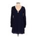 Astr Casual Dress: Blue Dresses - Women's Size X-Small