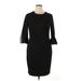 Donna Morgan Casual Dress - Sheath Crew Neck 3/4 sleeves: Black Print Dresses - Women's Size 14