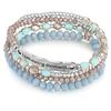 Lulu & Jane Armband Live every moment Messing Crystal in Silber 19,0 cm Damen