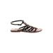 Mystique Sandals: Brown Solid Shoes - Women's Size 7 - Open Toe