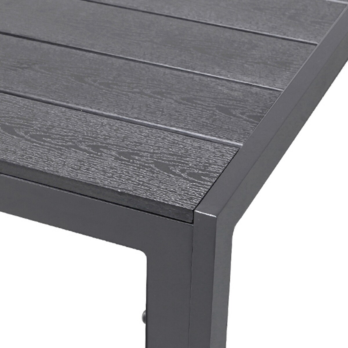 INDA-Exclusiv WPC Aluminium Gartentisch anthrazit / grau 160 x 90 x 74 cm Image