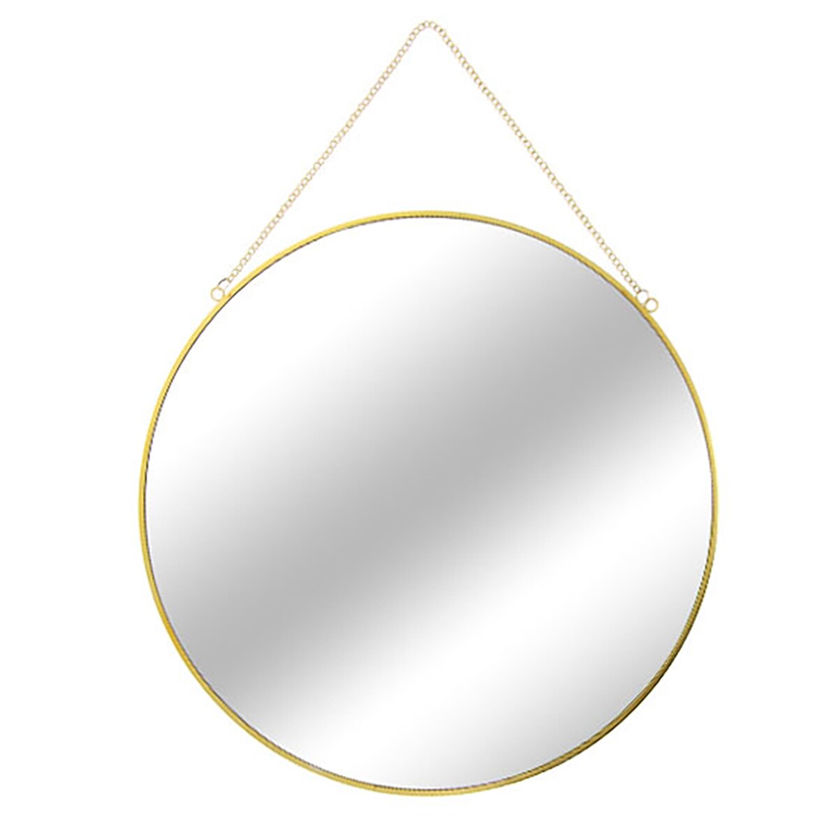 Runder Wandspiegel Schminkspiegel Hängespiegel mit Kette Ø 30 cm Image