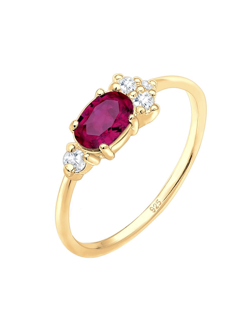 Elli PREMIUM Ring Damen rot, 54 Image