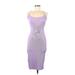 Nasty Gal Inc. Casual Dress - Midi Scoop Neck Sleeveless: Purple Solid Dresses - Women's Size 4