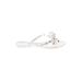 Olivia Miller Sandals: White Print Shoes - Women's Size 8 - Almond Toe