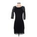 Aqua Casual Dress - Bodycon: Black Dresses - Women's Size Small