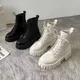 Zipper Women's Leather Boots Winter Footwear Autumn Shoes Lace Up Boots-Women Round Toe 2023 Med