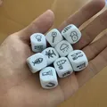 9 pcs Dice che narra la storia con la borsa gioco di dadi famiglia/genitori/festa divertente