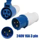 240V 16 Amp 3 Pin Industrial Plugs Sockets Male/female IP44 2P+earth 3Phase 16A Hook Up Plug Sockets