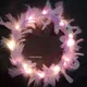 1pc Glow Stirnband Haarschmuck verstellbare LED Light Party begünstigt Feder kranz Haarband für