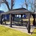PURPLE LEAF Hardtop Aluminum Gazebo with Curtains and Netting, Double Roof Patio Gazebo, Bulbs included