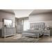 Evonne 6 Piece Gray LED Upholstered Panel Bedroom Set