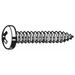 ZORO SELECT U26660.013.0200 Sheet Metal Screw, #6 x 2 in, Zinc Plated Steel Pan