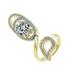 NUOLUX 1Pc Open Fingernail RingWomen Nail Decorative Ring Rhinestone Ring Decoration