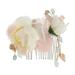 NUOLUX Bridal Hair Combs Shell Silk Yarn Flower Hair Comb Wedding Dress Accessories (FS139)