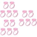 300 Pcs Tattoo Ring Cup Smart Ring Makeup Stuff Eyelash Glue Ring Eyelash Extension Supplies Lash Glue for Eyelash Extensions Glue Rings for Eyelash Extensions Pigment Holder Pink