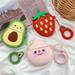 For Apple Airpods 3rd 2021 Case Silicone Protective Cover Cute 3D Fruit Strawberry Peach Avocado Pattern Heavy Duty Case Cover
