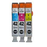Pixma Pro 100 Ink Cartridges Compatible Ink Cartridge Replacement for Canon CLI42 C CLI-42 M CLI 42 Y to Work with Pixma Pro 100 Pro-100s Printers (1 Magenta 1 Cyan 1 Yellow) 3 Pack