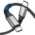 SUNGUY Short ro USB to USB C Cable 1.5FT OTG USB Type C to ro USB Cable Nylon Braided Compatible with MacBook